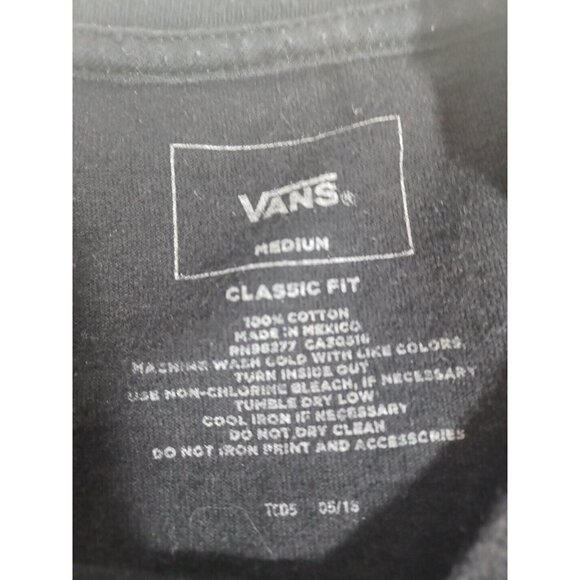 Vans off The Wall T-shirt Classic 1966 Black Skull & Switchblade Size Medium - Picture 5 of 5